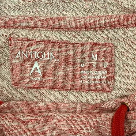 Antiqua | Heather Red Pullover New England Patriots Sweatshirt old school logo - Picture 8 of 9